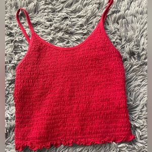 Red tank top from Hollister